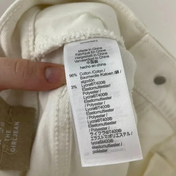 Madewell The Girl Jean High Rise Denim in Tile White Size 26 - Picture 5 of 8